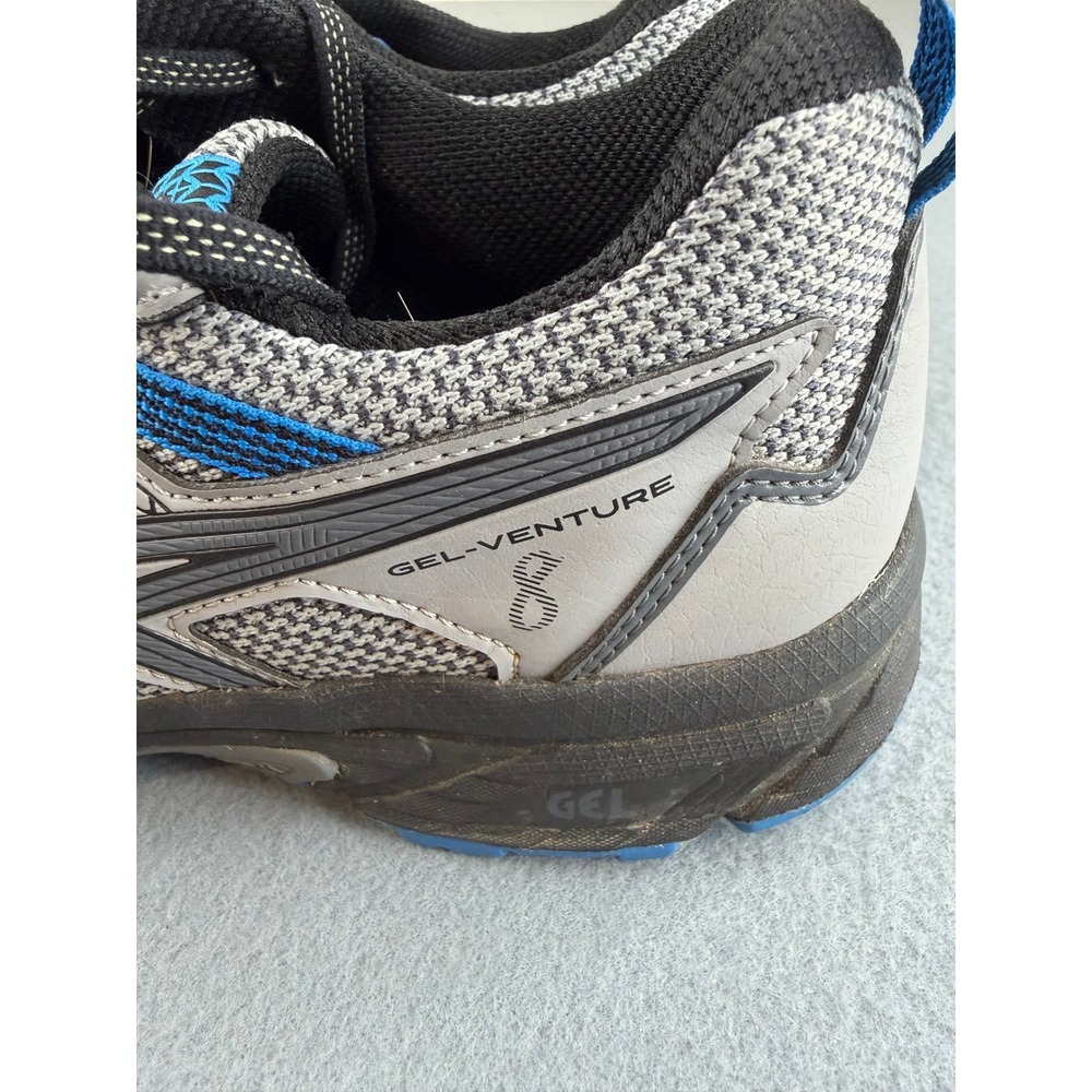 ASICS Gel-Venture 8 Mens 9 Grey Blue Black Trail Running Shoes 1011A824 - Picture 4 of 7